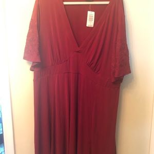 Torrid red lace skater dress